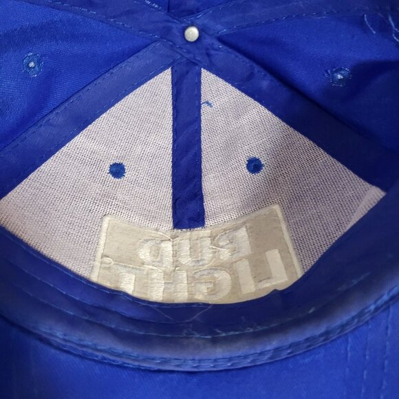 BUD LIGHT blue Hat Strapback Baseball Vintage Cap Dad Trucker - Picture 9 of 10